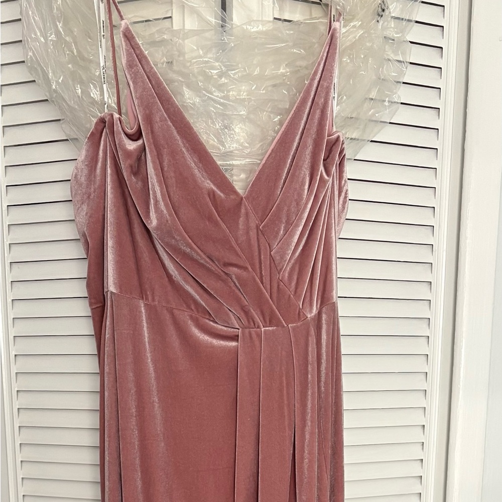 Zara Blush Velvet Maxi Skirt